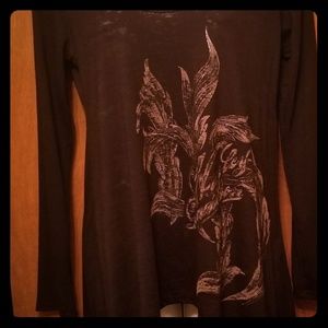 Harley Davidson long sleeve Burnout Shirt Sz Small